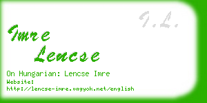 imre lencse business card